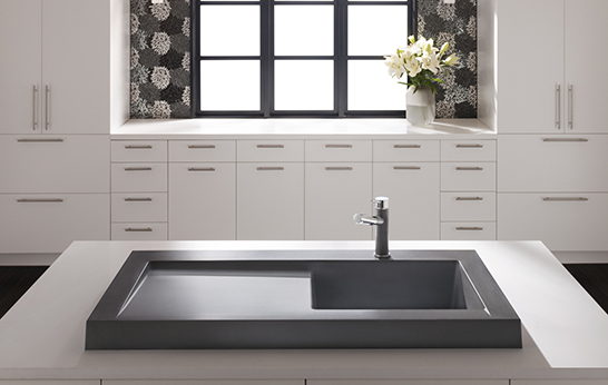 The architectural MODEX â„¢ kitchen sink workstation features an award ...