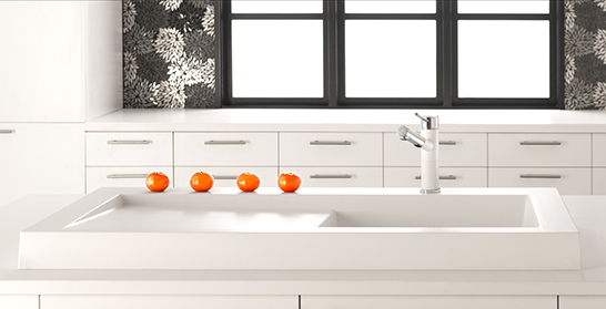 The architectural MODEX â„¢ kitchen sink workstation features an award ...