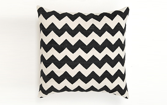 Geometric_Surface Trend_Amagansett cushion by Madeline Weinrib at CoutureLab, ZigZag_Black