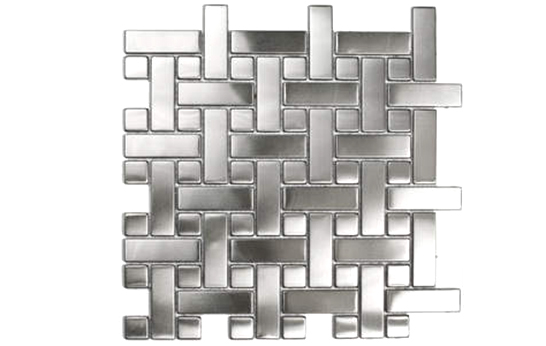 Shimmering Silver_Surface Trend_Stainless Steel Weave by Susan Jablon Mosaics