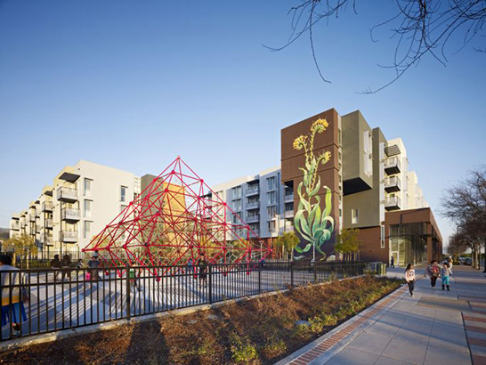 Station Center Family Housing, David Baker + Partners, Fletcher Studio, Mona Caron