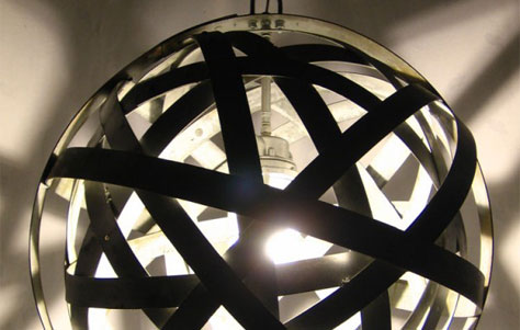 Drink Up Orbits: A Chandelier Made from Wine Barrels