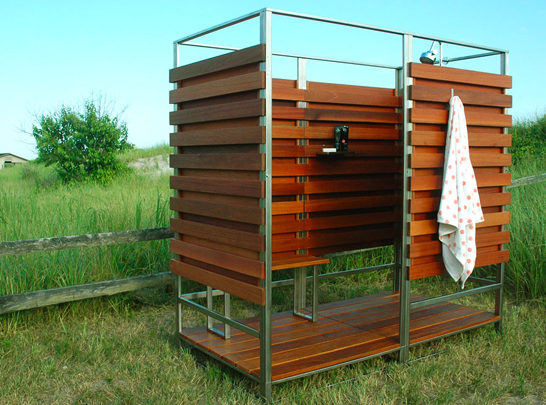 Oborain, the first modern pre-fab outdoor shower