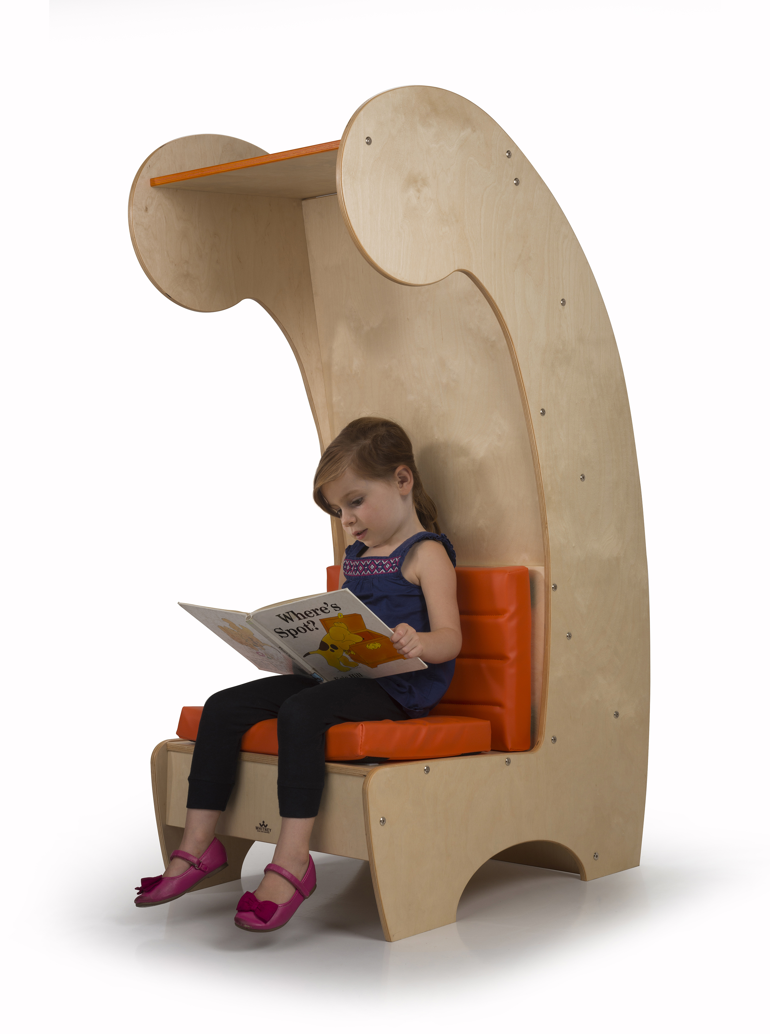 Contemporary Reading Chair Bookcase by Whitney Brothers