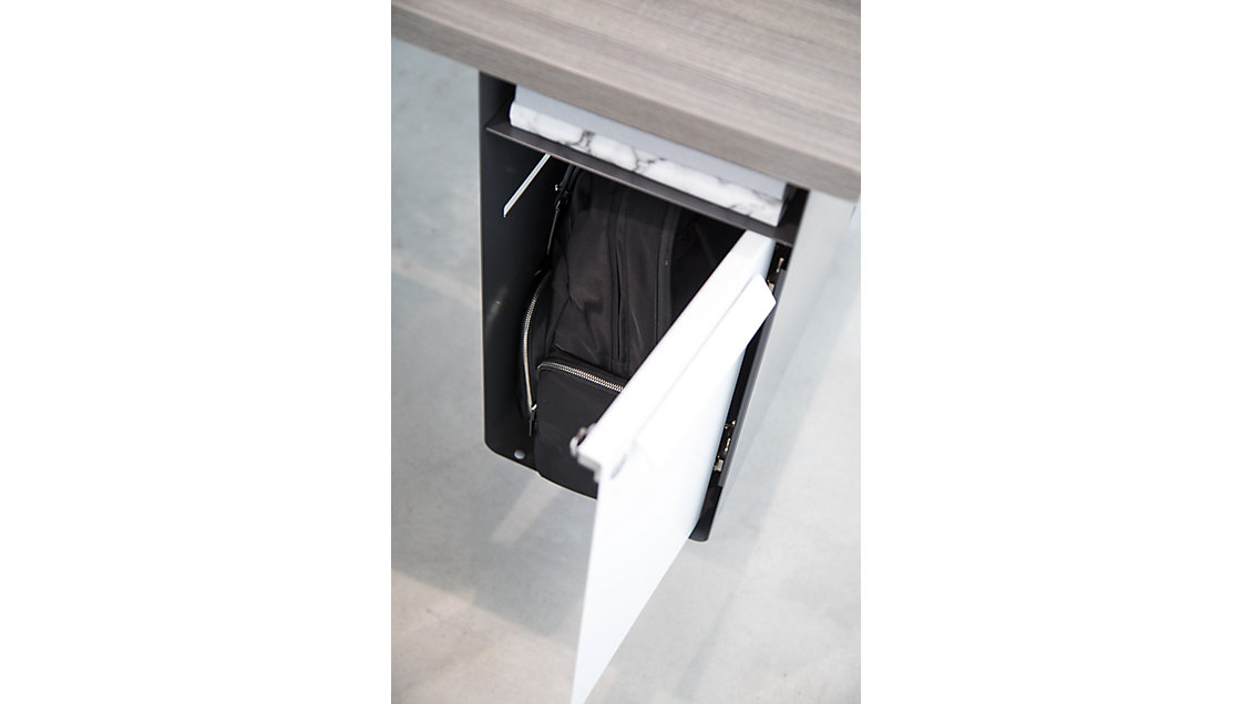 Allsteel Radii Storage System undermount with backpack