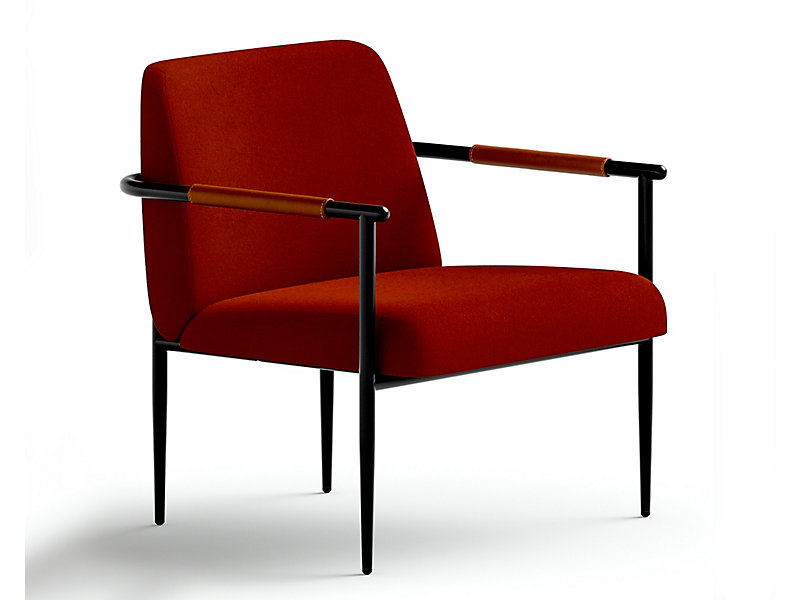 HBF Social Seating collection lounge chair in red