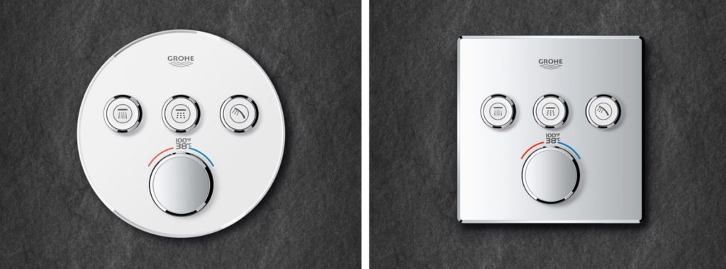 GROHE Rapido SmartBox circular and square profiles shown side by side