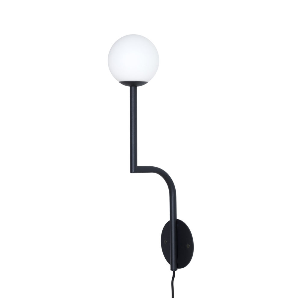Mobil 100 Pendant wall lamp in black on white background