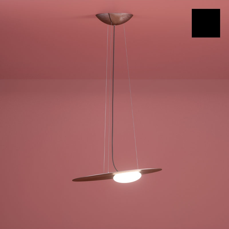 Axolight kwic pendant shown against salmon colored wall