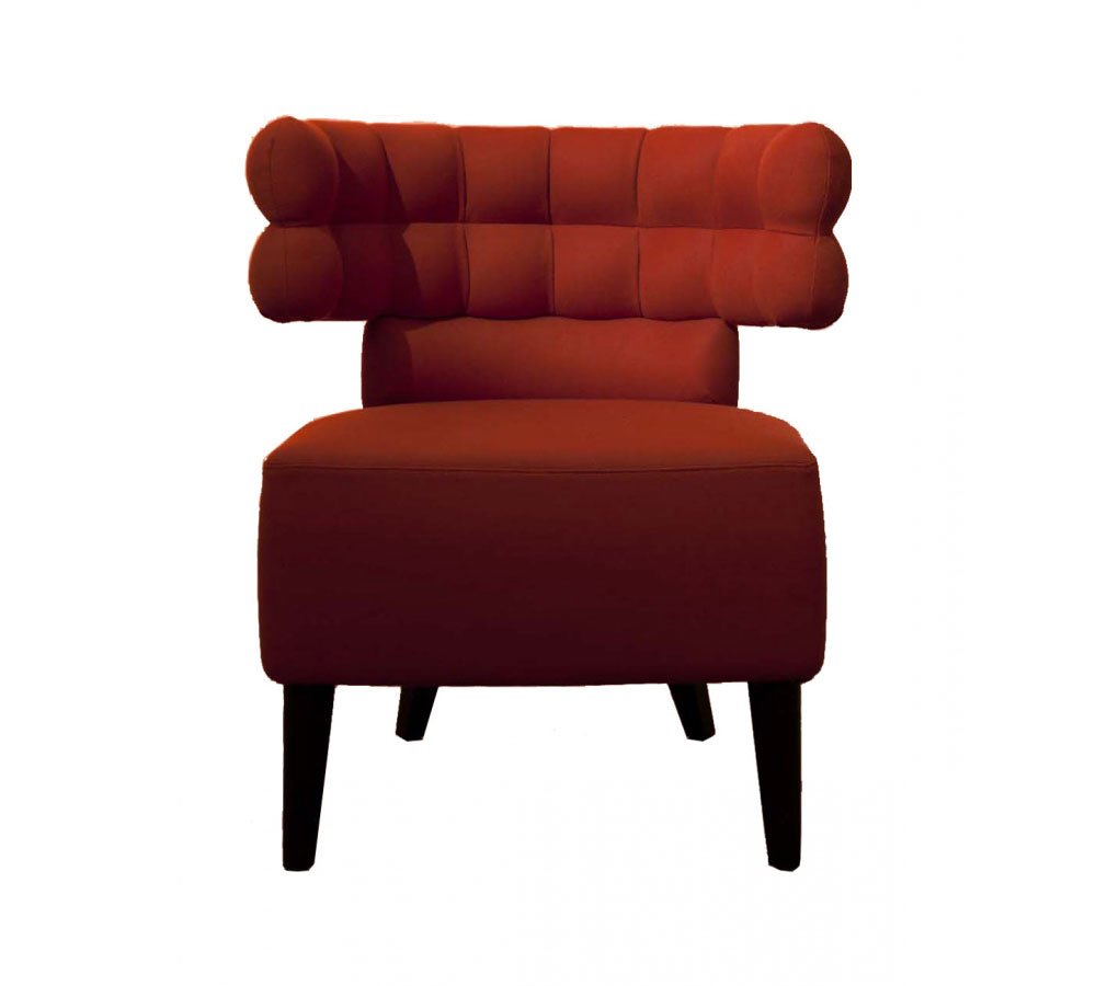 William Sawaya Amy Chair in red front view