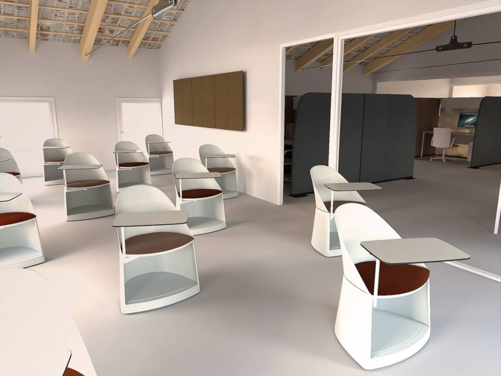 Arper innovates Stacy Chair spaces in classroom