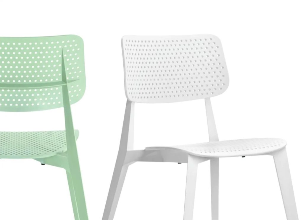 Nuans' Stellar Chair perforated yellow and green