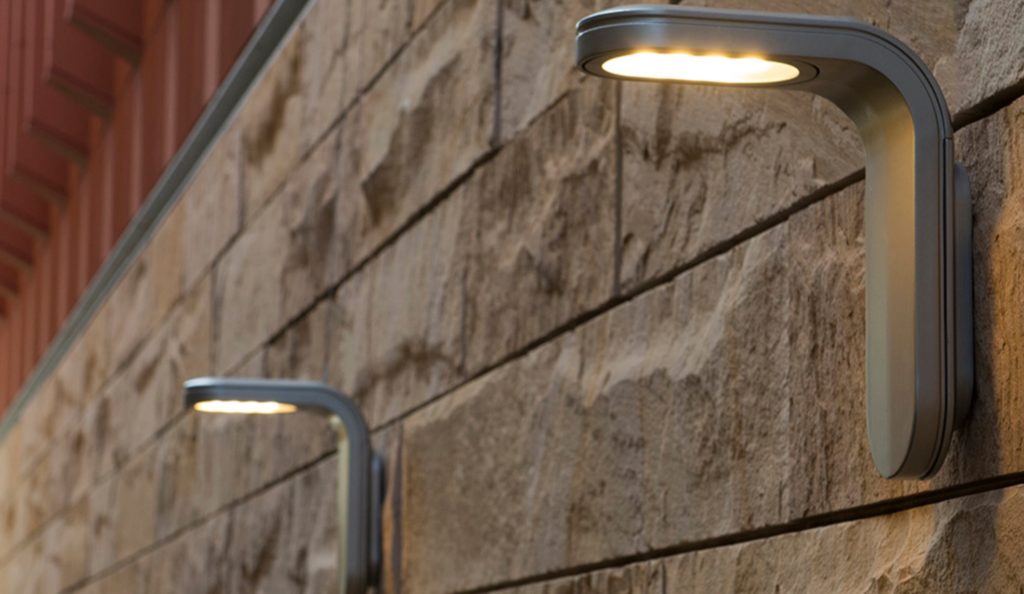 Torres Lighting Collection Wall Lights on Stone Wall
