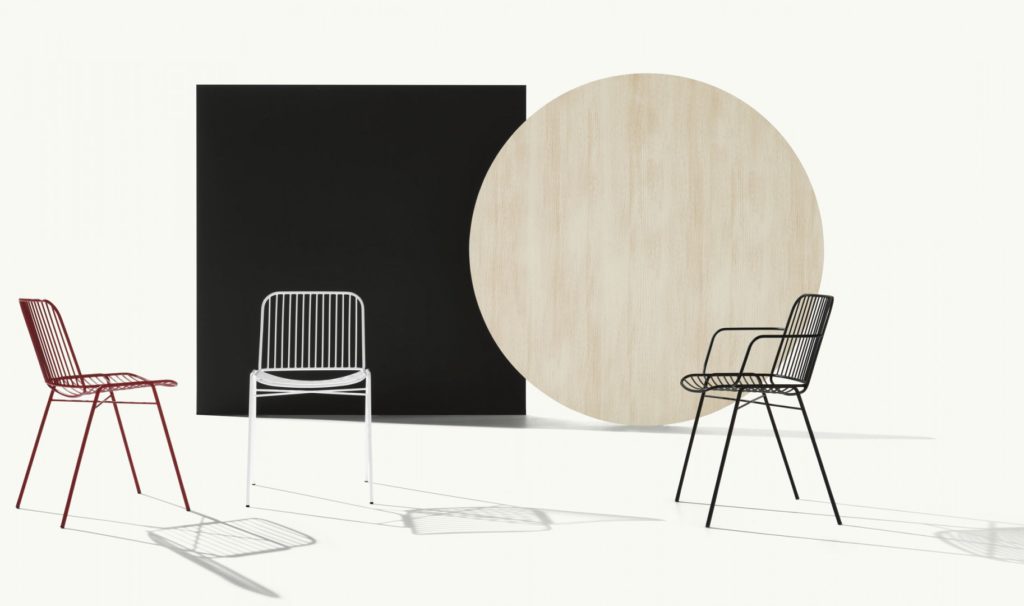 Shade Seating indoors stylized image with three chairs