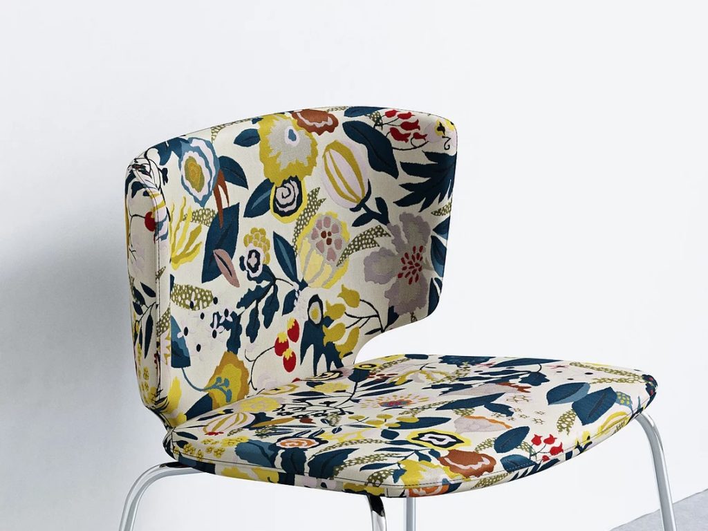 Designtex Spring Textiles Bloomer white on chair
