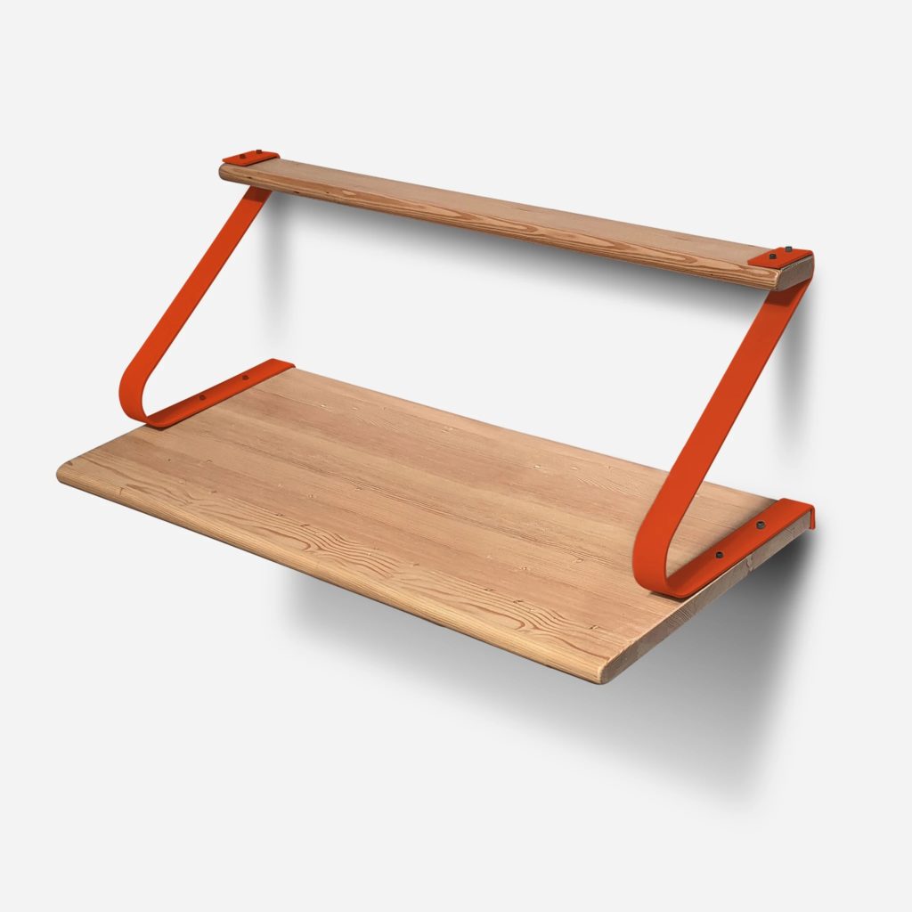 Formr's underSTUDY desk orange bracing wide