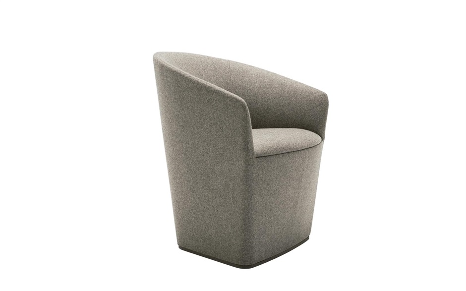Andreu World Brandy Chair gray side view