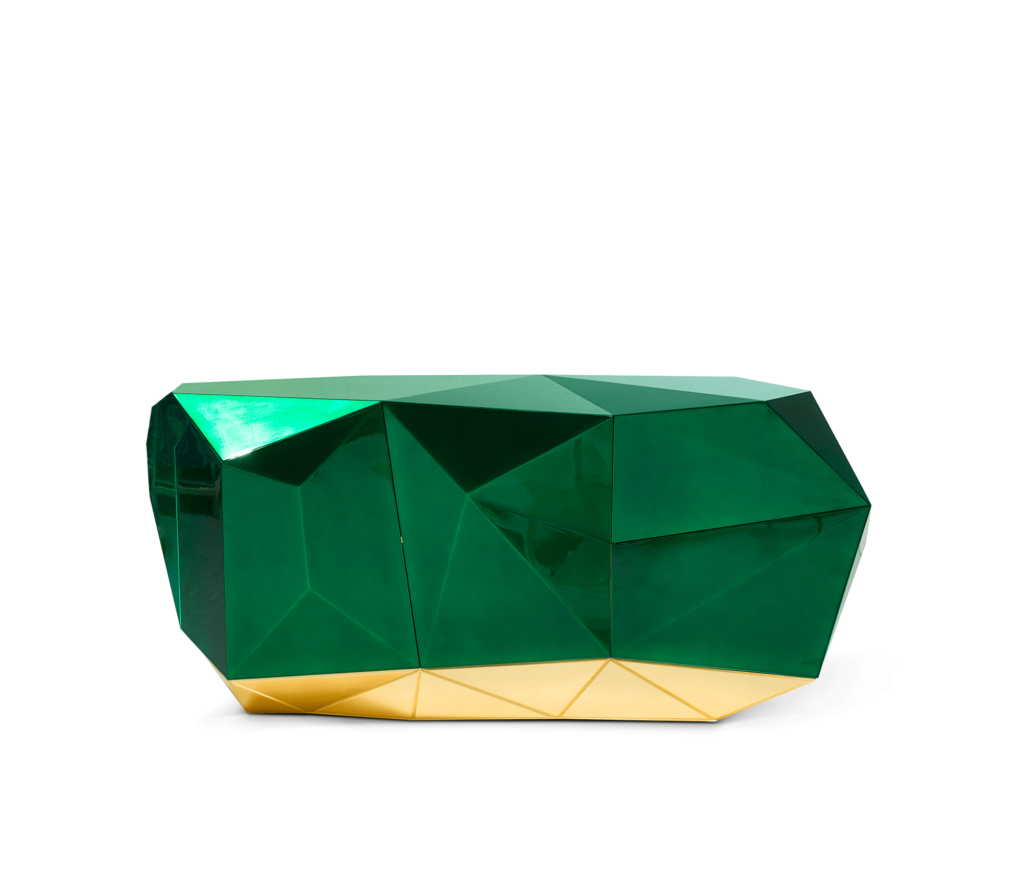 Boca Do Lobo Diamond Emerald Sideboard closed doors