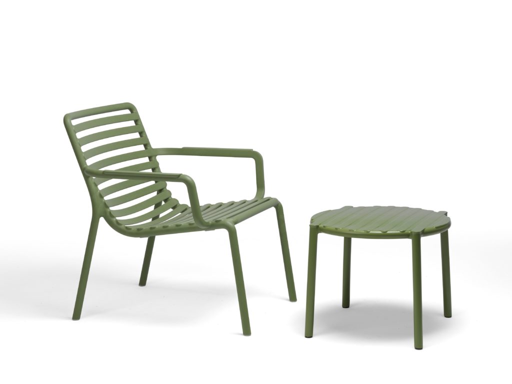 Nardi Doga chair green chair with matching table