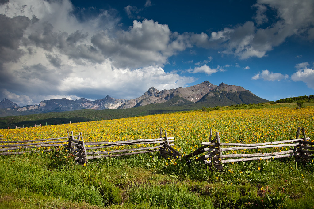 an old wooden fence in Colorado