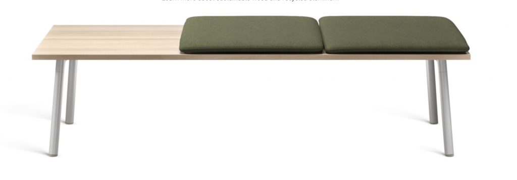 Emeco Run Daybed with green cushion