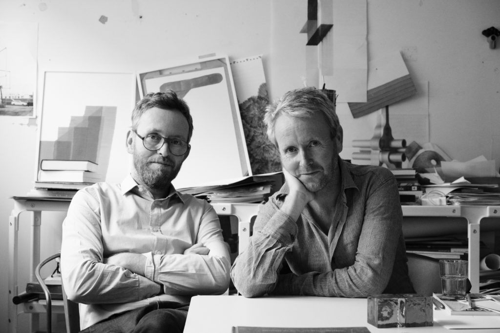 Bouroullec brothers in Paris studio black and white