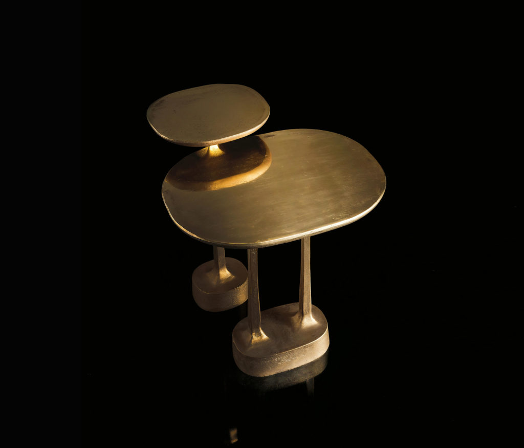 Brass Mushroom Coffee tables by Henge