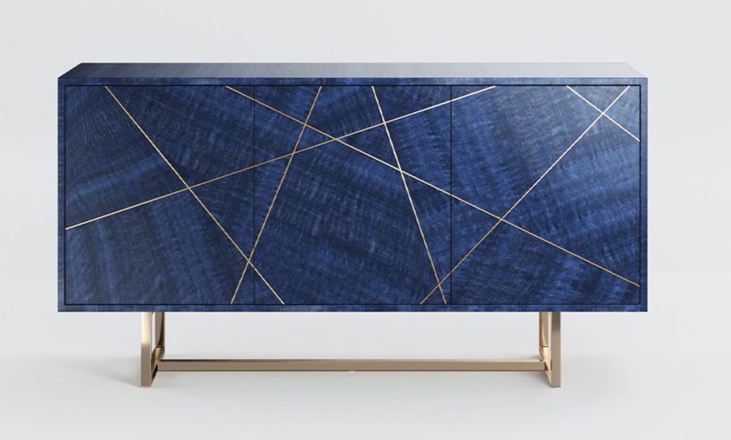 Blue Abstract cabinet