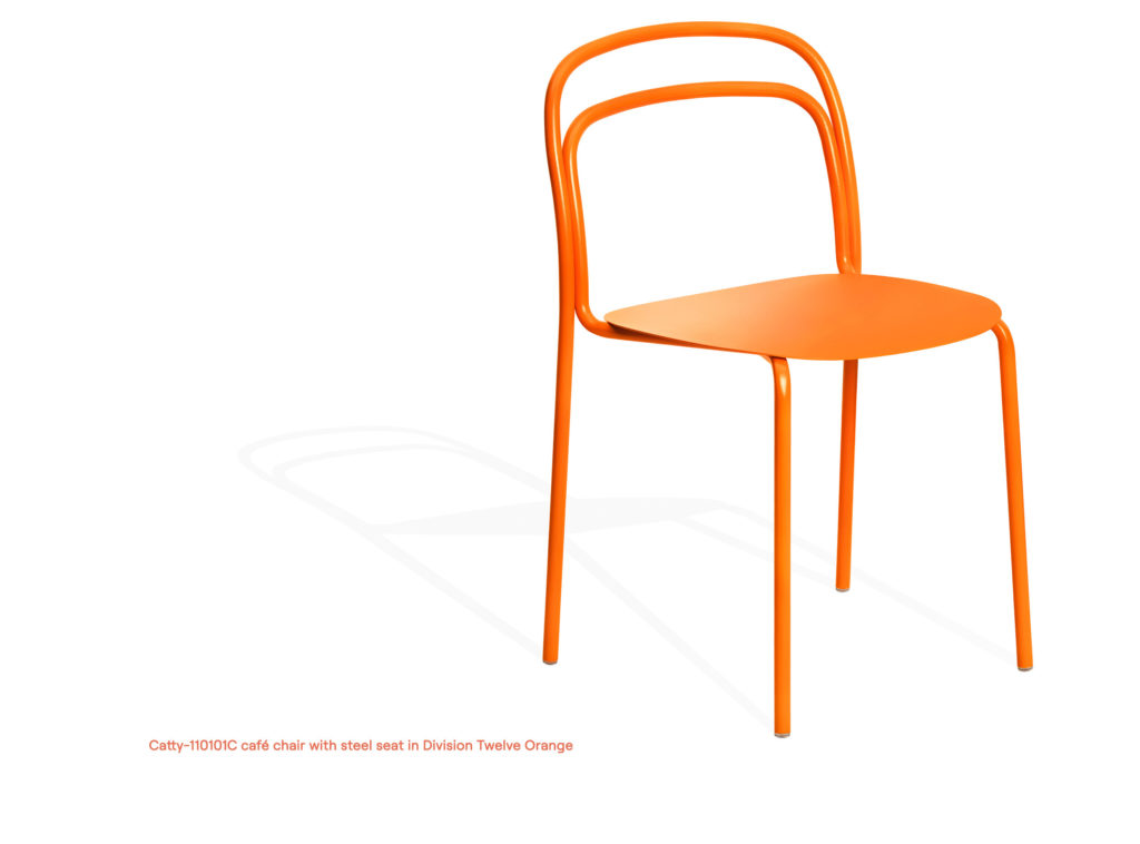 Division Twelve Catty chair in orange