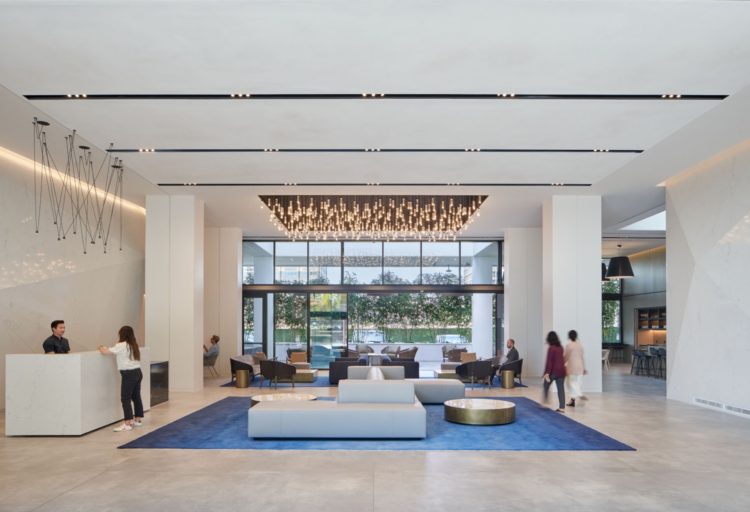 Archilume and Banks Landl Lighting Design Create a Sparkling Cove of Light for L.A.’s Watt Plaza Lobby