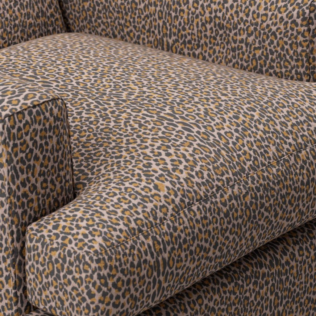 Mokum Leopardo textile detail on chair 