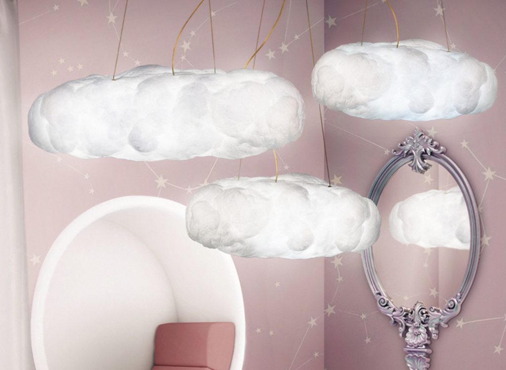 Circu Cloud lamp rendering in child's room