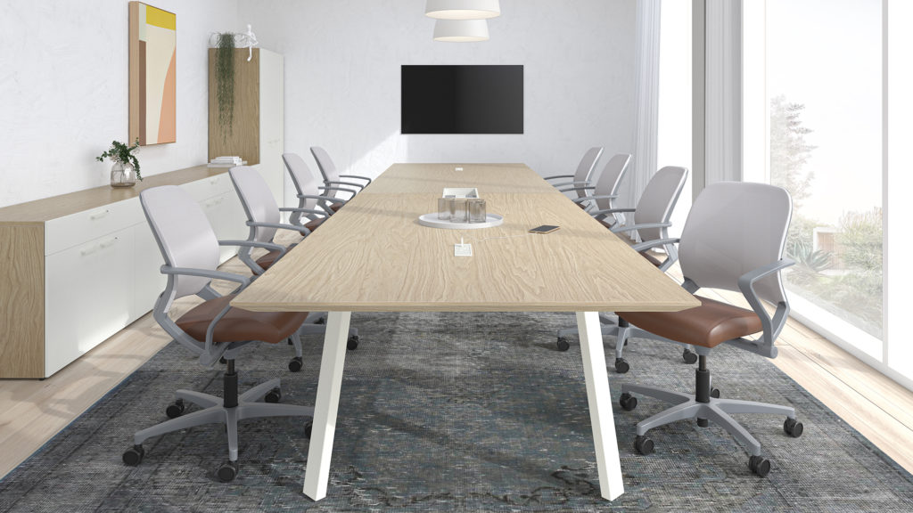 Quorum conference table in conference room