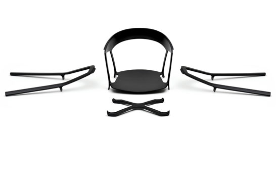 Kristalia, Patrick Norguet, aluminum, polypropylene, seating, chair, outdoor seating, Compas chair