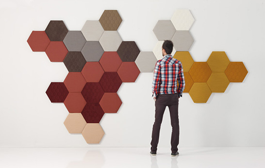 quilted, upholstery, surface trend, Sancal, J.M Ferrero, Hexagonal Tea Panels 