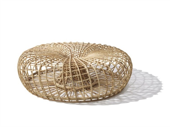Nest, cane-line, stool, table, green, sustainable, rattan