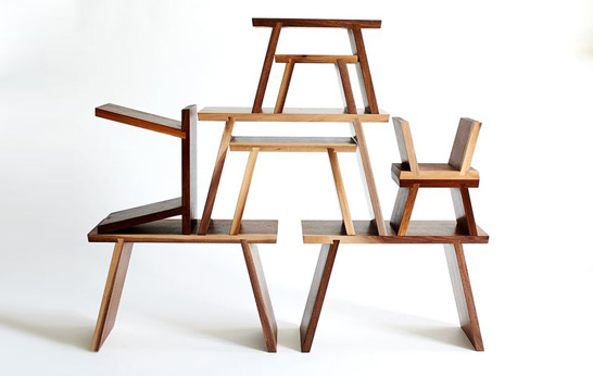Inspired by Japanese Bathhouses: Nesting Stepstools by Jessica Wickham