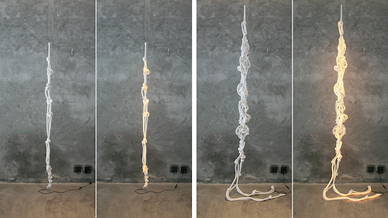 Christian Haas, ropes lamp, lighting, trend, string theory