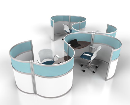 furniture systems, office, collaborative workspace, contract furniture, desks, ThinkPods, fluidconcepts
