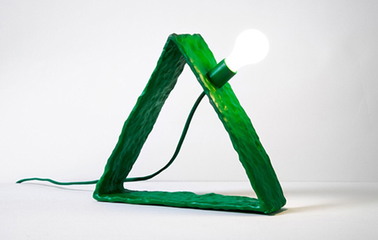 Triangle_Trend_Green_Triangle_lamp_Katie_Stout_Johnson_Tradign_Gallery