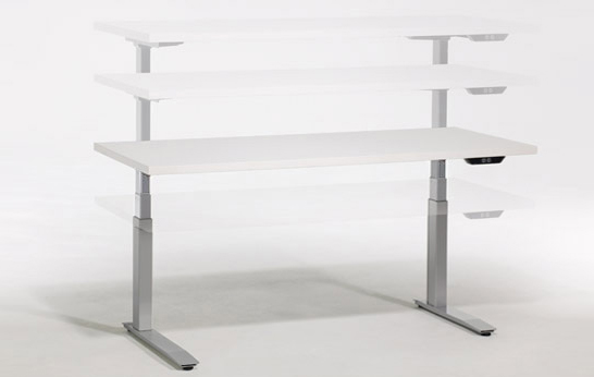 Sit or Stand: Universal Height-Adjustable Tables by Knoll