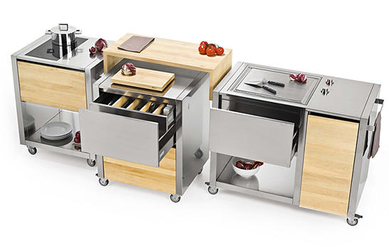 Modular and Mobile_Kitchen Trend_Cun kitchen by Italian brand Joko Domus