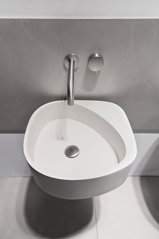 synthetic cement wash basin, Elle3, Moab80, bathroom furniture, fittings, Italian design, ceramics, sanitary ceramics,