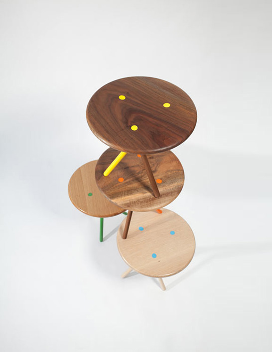 Soft side tables by Curtis Popp