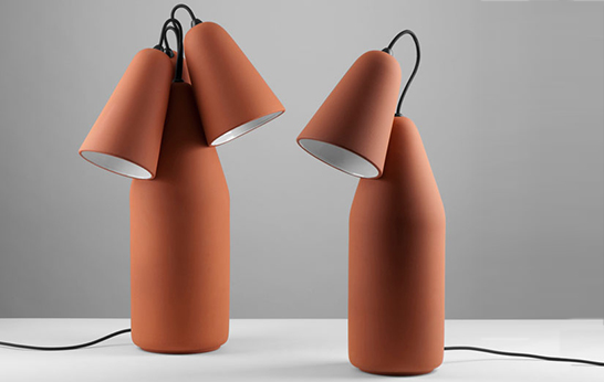 Terracotta lamps by Tomas Kral for PCM Design