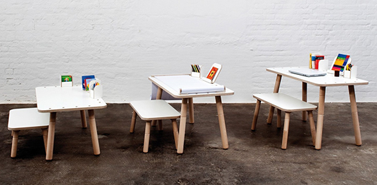 Desk and stool by Olaf Schroeder for Pure-Position