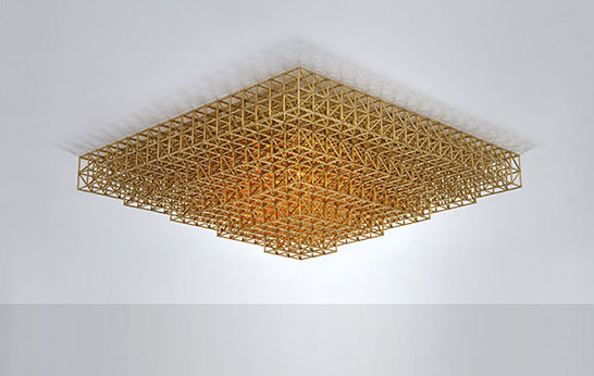 Gridlock pendant in brass by Philippe Malouin for Roll and Hill_1