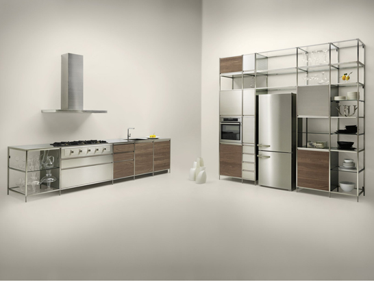 Valcucine Introduces Its Meccanica Kitchen In Steel And Walnut