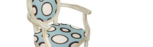 Blue Dots Needlepoint Armchair
