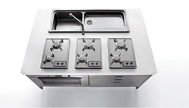 Alloy Your Fears with Freestanding Kitchen Blocks by Alpes Inox